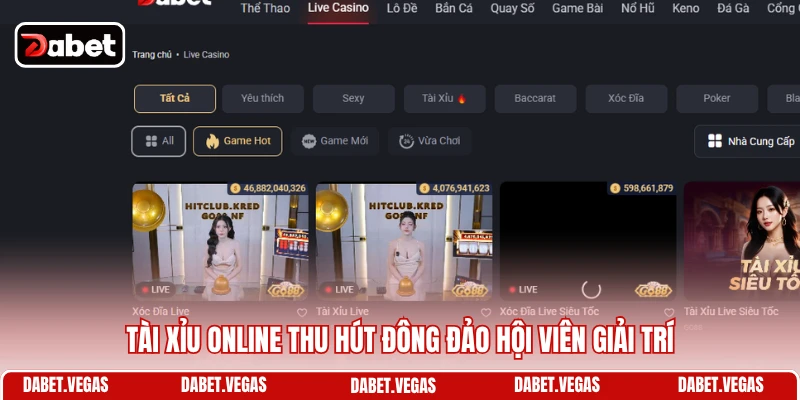 Tài Xỉu online thu hút đông đảo hội viên giải trí